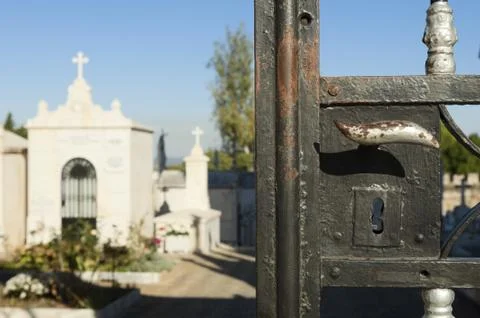 Cemetery gate Stock Photos