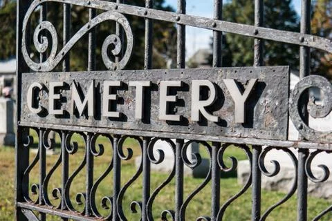 Cemetery gate Stock Photos
