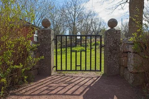 Cemetery gate. Stock-Fotos