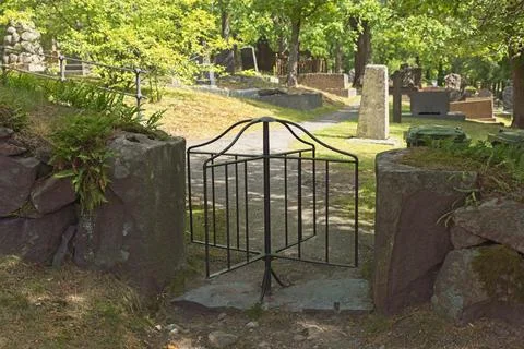 Cemetery gate. Stock Photos