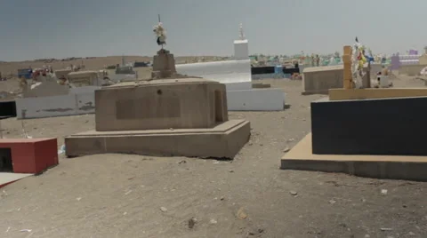 Cemetery Grave Yard Stock Footage 47687019