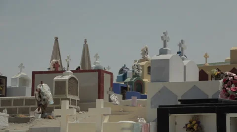 Cemetery Grave Yard Stock Footage 47687661