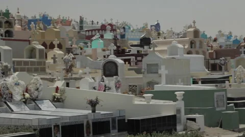 Cemetery Grave Yard Stock Footage 48383923