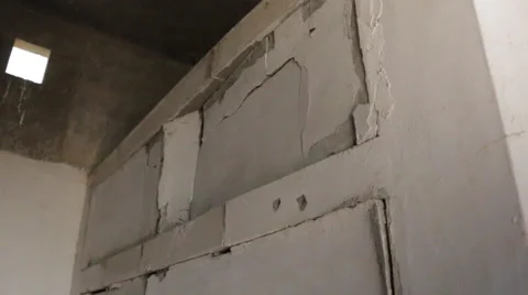 Cemetery Grave Yard Open Crypt, Tilt Up to Down Stock Footage 47687491