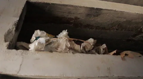 Cemetery Grave Yard Open Crypt Stock Footage 47687781