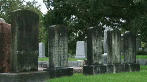Cemetery Graves - 09 Stock Footage 652579