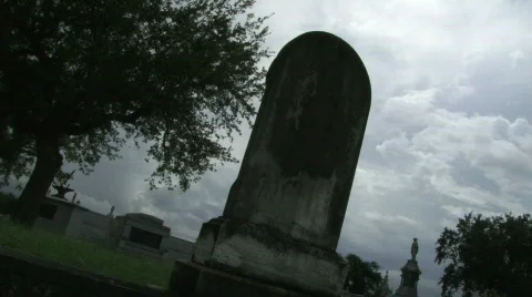 Cemetery Graves Cloud Time Lapse - 02 Stock Footage 652553