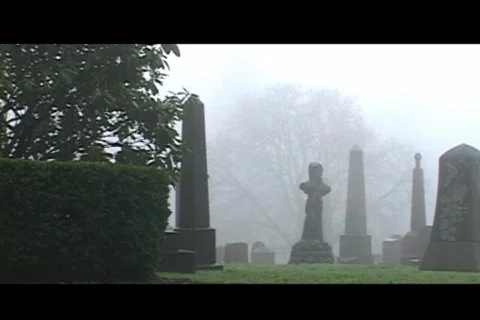 Cemetery Gravesite Pan Stock-Footage 275022