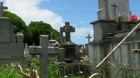 Cemetery - Graveyard 2 Stock Footage 7901985