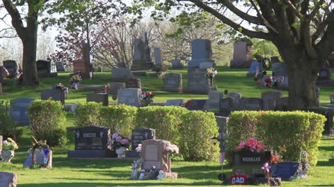 Cemetery On a Hill Sunset 動画素材 22824711