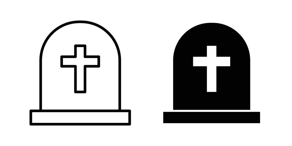 Cemetery icon set. Vector EPS 10 스톡 일러스트