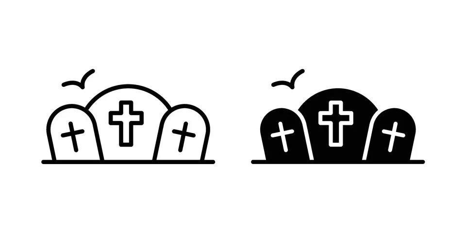 Cemetery icon vector design. EPS10 Illustrazione stock