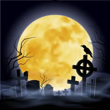 Cemetery Stock Illustration