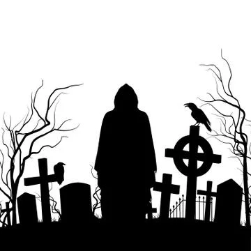 Cemetery Stock Illustration
