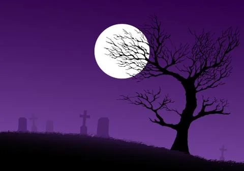 Cemetery Stock Illustration