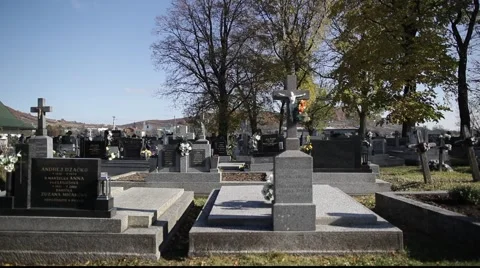 Cemetery landscaping Stock Footage 919720