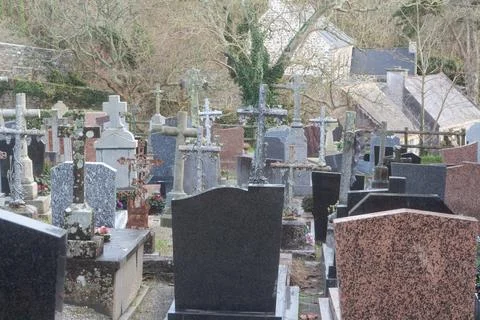 Cemetery in Lanildut Stock Photos