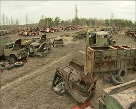 Cemetery machines Stock Footage 8982953