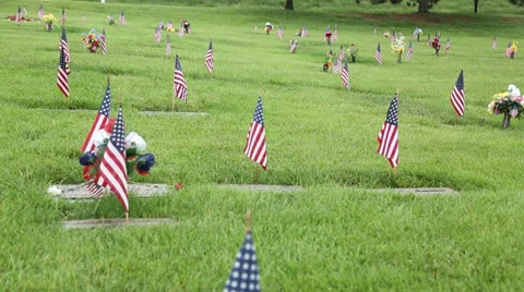 Cemetery on Memorial Day 库存影片 38796109