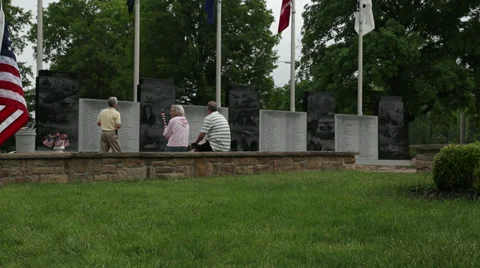 Cemetery on Memorial Day Stock Footage 38841035