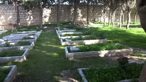 Cemetery in monastery yard Stock-Footage 20528143