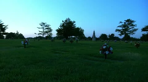 Cemetery pan Stock Footage 10684684