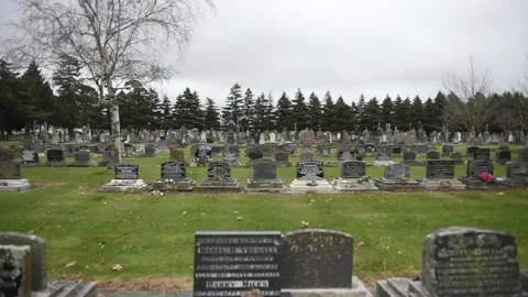 Cemetery pan Stock Footage 242898750