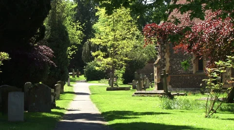 Cemetery path Stock Footage 30569547