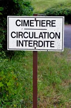 Cemetery prohibited circulation Stock Photos