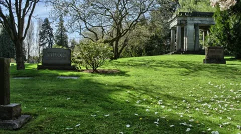 Cemetery Shadows HDR Time Lapse Pan Stock-Footage 10900038