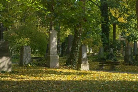 Cemetery in shadows Foto stock