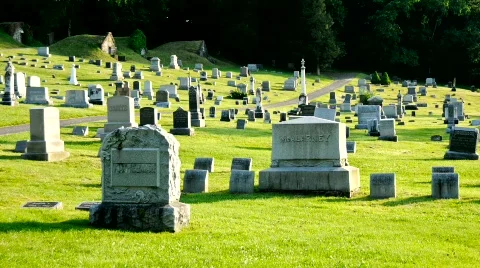 Cemetery shadows time-lapse Vídeo Stock 730334