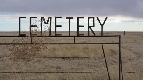 Cemetery Sign Stock Footage 266863901