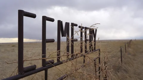 Cemetery Sign Stock Footage 266863908