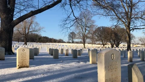 Cemetery In The Snow 2 Stock Footage 149327254