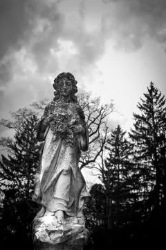 Cemetery statue Stock Photos