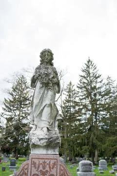 Cemetery statue Stock Photos