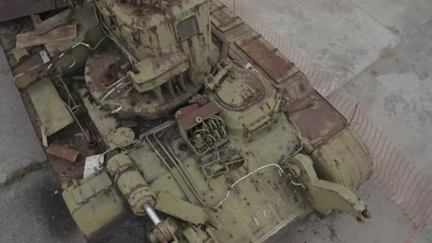 Cemetery of technology in the zone 스톡 동영상 163989116