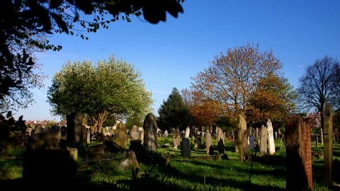 Cemetery time lapse Stock Footage 112754403