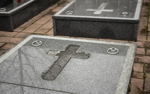 Cemetery with tombs Stock Photos