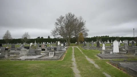 Cemetery track Stock Footage 242899736