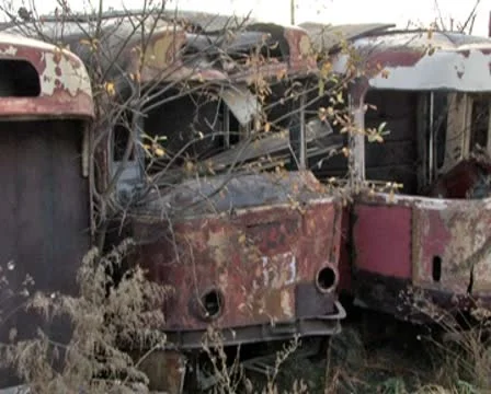 Cemetery tram Stock Footage 8910847