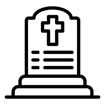 Cemetery Vector Icon Design Illustration Illustrazione stock