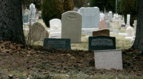 Cemetery in winter Stock Footage