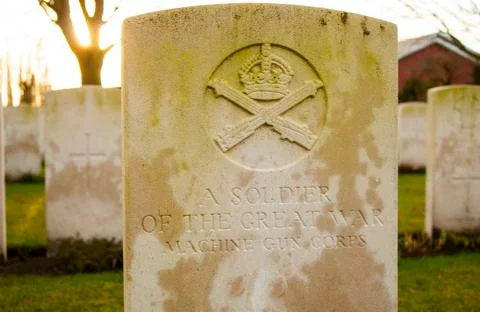 Cemetery world war flanders fields belgium Stock Photos