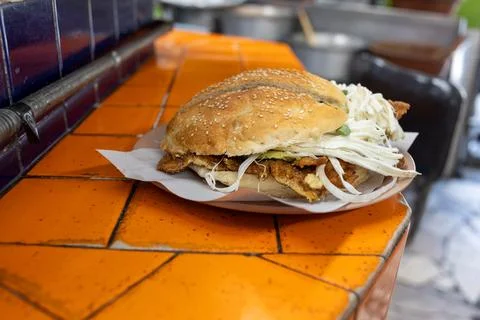 Cemitas sandwich Stock Photos