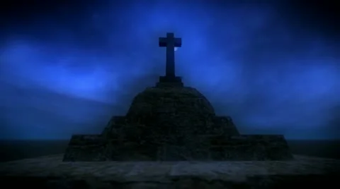 Cemitery Cross Video stock 12235844
