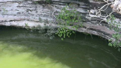 Cenote at Chichen Itza Stock Footage