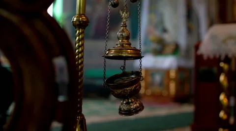 Censer. Orthodox chirch. Stock Footage 56777399