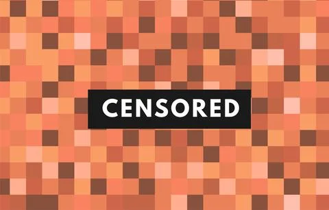 Censor blur effect texture isolated. Blurry pixel color censorship element, n Stock Illustration